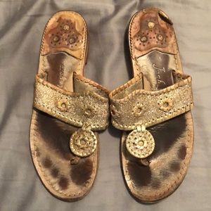 Jack Rogers Gold Sparkle Sandal